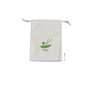 Sac à cordon en coton portable et réutilisable - Résistant à l'eau et écologique pour tous vos besoins - Product Image 1