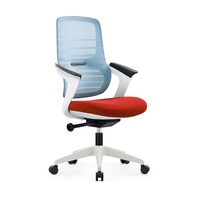 Chaise de bureau ergonomique JOHOOFURNITURE avec base cantilever, cadre blanc, fabriquée en Chine, idéale pour les salles de conférence