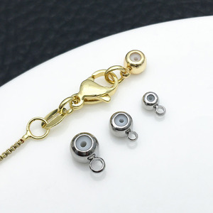 Copper Plated Gold Silver Pendant With <b>Silicone</b> <b>Beads</b> Middle Size For DIY Jewelry Accessories - Product Image 4