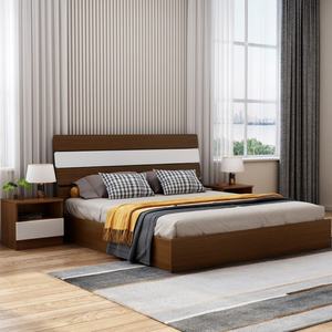 เตียงคิงไซส์/ควีนไซส์ทันสมัยขายดีปี 2022 พร้อมลิ้นชักเก็บของ เฟอร์นิเจอร์หัวเตียงทำจากไม้อัดเอ็มดีเอฟ ห้องนอนพร้อมตู้เสื้อผ้า - Product Image 5