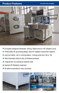 Machine automatique de soudage et de découpe à haute fréquence pour plateau tournant rotatif pour PVC PET GAG Emballage double blister - Product Image 6