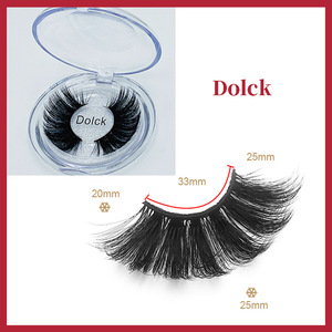 Vente en gros 3d Faux Mink Lashes Vendeurs 25mm Faux Mink Lashes et Private Label Vegan Faux Mink Eyelashes avec <span class=keywords><strong>Sac</strong></span> - Product Image 6