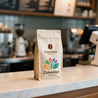 Haute qualité personnalisé imprimé de qualité alimentaire debout sac de café pochette Valve fermeture éclair haut réutilisable refermable en gros emballage de haricot