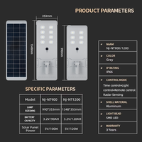 Lampadaire Solaire Tout-en-un en Aluminium Moulé Sous Pression 80W 100W LiFePO4 MPPT LED Étanche IP65 pour Routes Urbaines, Autoroutes, Places Publiques et Collectivités