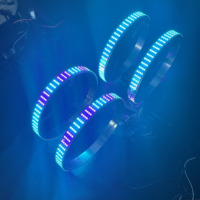 Kit d'éclairage de jante LED RGBW Lumina à 4 rangées, 140W 18800LM, haute luminosité, avec contrôle par application, pour camion, SUV, tout-terrain, étanche