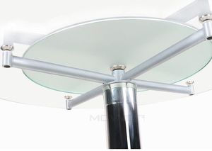<span class=keywords><strong>Table</strong></span> à <span class=keywords><strong>manger</strong></span> ronde <span class=keywords><strong>extensible</strong></span> en <span class=keywords><strong>verre</strong></span> trempé 12 mm avec base en acier chromé, vente chaude - Product Image 4