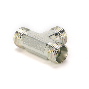 Nhà sản xuất của áp lực cao ba chiều Metric nam chủ đề <span class=keywords><strong>TEE</strong></span> phụ kiện thủy lực phụ kiện đường ống - Product Image 1
