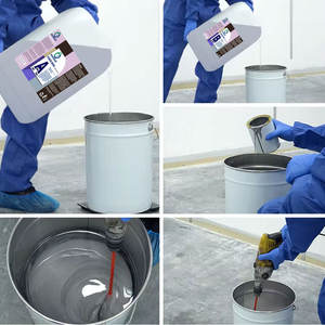 Revêtement de sol en époxy à effet marbre brillant, auto-nivelant, peinture de sol en résine époxy métallique pour sol en béton intérieur - Product Image 5