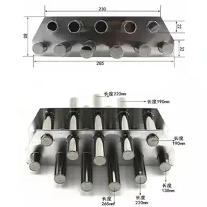 Kisi Magnet kuat permanen kustom 12000 Gauss Neodymium batang pemisah baja Filter tinggi Magnet parutan Magnet