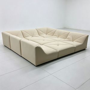 Set di Divani Modulari Stile Dune <span class=keywords><strong>con</strong></span> Design Quadrato Reclinabile - <span class=keywords><strong>Divano</strong></span> Imbottito in Spugna per Aree Gioco per Bambini e Soggiorni Familiari - Product Image 4