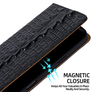 Étui à rabat en cuir véritable de qualité supérieure, housse antichoc pour <span class=keywords><strong>Samsung</strong></span> <span class=keywords><strong>Galaxy</strong></span> A55 A54 A35 A25 A15 A05s A24 A34 A14 A06 A53 A33 A23 - Product Image 4
