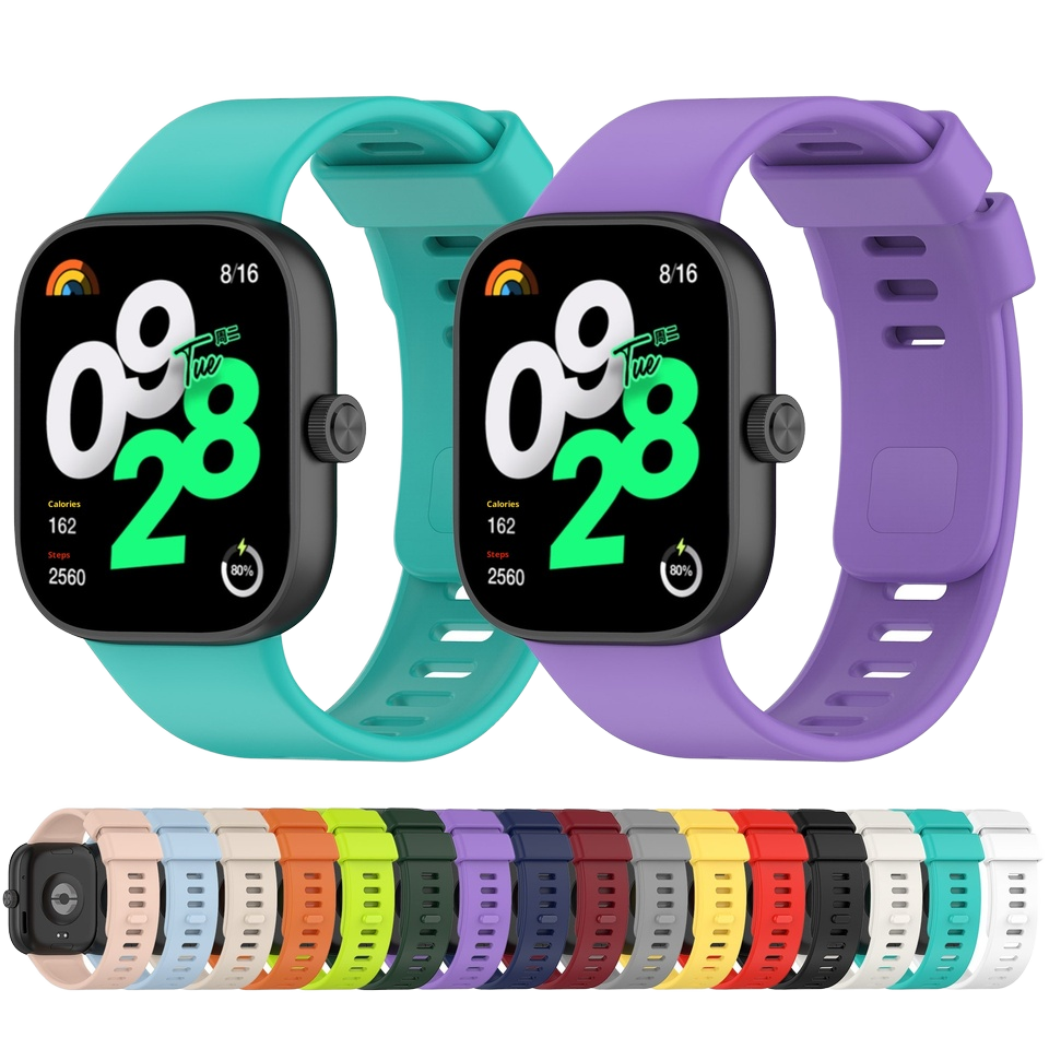 Extra Large Breathable Fashion Sports Silicone Strap for Redmi Watch 4/5/6 26mm Band Length Pin Buckle