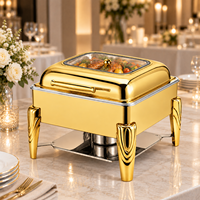 Allnice 9L Équipement de Restauration Professionnel de Luxe en Acier Inoxydable, Chauffe-Plat Visible Isolé pour Maintien au Chaud des Aliments