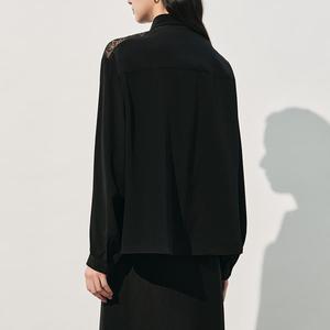 Nuova Collezione Primaverile: Camicette da Donna di Alta Moda, Top Estivo Elegante con <span class=keywords><strong>Pizzo</strong></span> Traforato, Camicia <span class=keywords><strong>Nera</strong></span> a Maniche Lunghe - Product Image 6