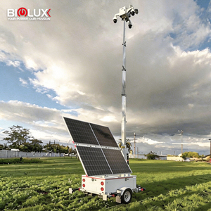 Tour de surveillance mobile de remorque <span class=keywords><strong>solaire</strong></span> Cctv 4G WIFI caméras 4g carte Sim 360 degrés pour la surveillance de ranch de ferme de sécurité hors réseau - Product Image 5