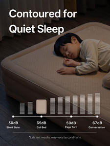 탄력 있는 에어 베드 모던 접이식 인플레이터블 매트리스 브러시드 PVC 소프트 베드 홈 플로어 거실 휴대용 야외 캠핑용 - Product Image 3