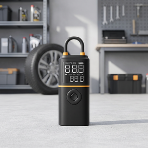Compresseur d'air sans fil rechargeable en métal, gonfleur de pneus à gonflage rapide, affichage LED, sans huile, certifié CE, 0 bruit, garantie 3 ans - Product Image 2