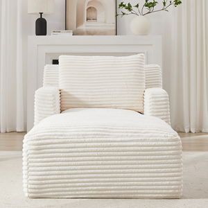 Ensemble de canapés compressibles modernes rectangulaires en velours côtelé pour appartement et villa, mobilier de salon en velours côtelé - Product Image 3