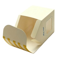 Boîtes cadeaux pliantes créatives et minimalistes, en forme de petite maison, pour friandises de style pâtisserie, en carton ivoire de 2 mm, pour faveurs de mariage