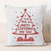 Vente flash : Housses de coussin de canapé et de lit de Noël avec impression numérique DIY, motif bonhomme de neige, 45*45 cm