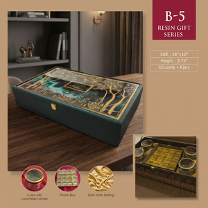 Tiny Glass World Solid Wood Handmade Rectangular <b>Box</b> Floral Inlay 18x10 Inch 16 cavity 4 Jars Satin Cloth Interior - Product Image 5