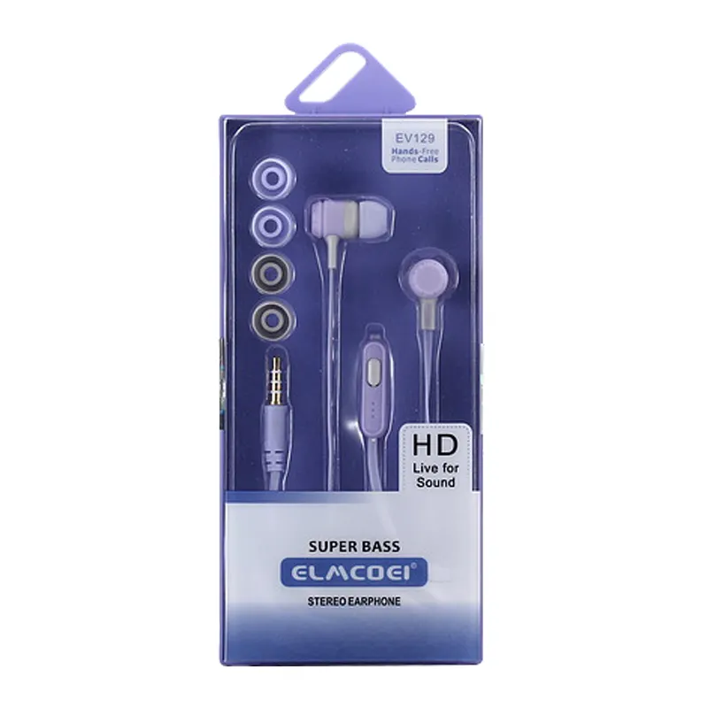 Водонепроницаемые проводные наушники-вкладыши, игровые наушники с микрофоном, проводная Музыкальная гарнитура EV129 для бега и спорта