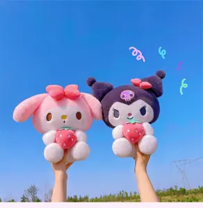 Bella morbida fragola melodia bambole Kuromi Anime più popolare personaggio dei cartoni animati giocattoli di peluche per bambini ragazze regali