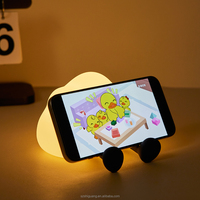 Veilleuse LED Mignonne en Forme de Nuage en Silicone Doux, Lampe de Chevet Tactile pour Enfants, Bébés et Filles