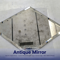 Miroir mural en verre antique de haute qualité, grand miroir carré victorien, pour cuisine, salle de bain, usage industriel