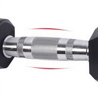 Mancuernas Ajustables Hexagonales MsCustom, Ligeras, Antideslizantes, de Hierro Fundido con Revestimiento de Goma, Equipo de Gimnasio en Casa para Entrenamiento de Fuerza