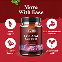 Complément de soutien articulaire et détoxifiant à base de plantes pour l'acide urique, marque privée, avec capsules d'extrait de cerise aigre