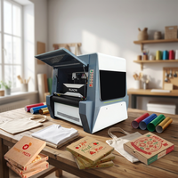 Machine d'impression de boîte de carton ondulé de boîte à pizza à grande vitesse 1200dpi imprimante à jet d'encre numérique à passage unique