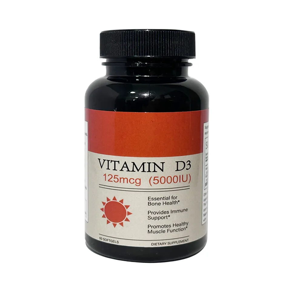 Groothandel Oem Private Label Vitamine D3 50,000 Iu Supplementen 120 Voor Botten En Immuunondersteunende Plantaardige Vitamine D3-capsules