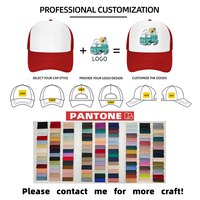 Casquette Trucker en Mousse Vierge de Haute Qualité OEM, Broderie de Logo Personnalisé, Casquette Trucker à 5 Panneaux avec Dos en Maille Unie pour Hommes et Femmes