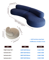 Sofá Modular Moderno de Tela con Esponja, Reclinable, Convertible, Extensible, Plegable, de Tres Plazas, Cuadrado, con Función de Masaje, para Apartamento o Almacén