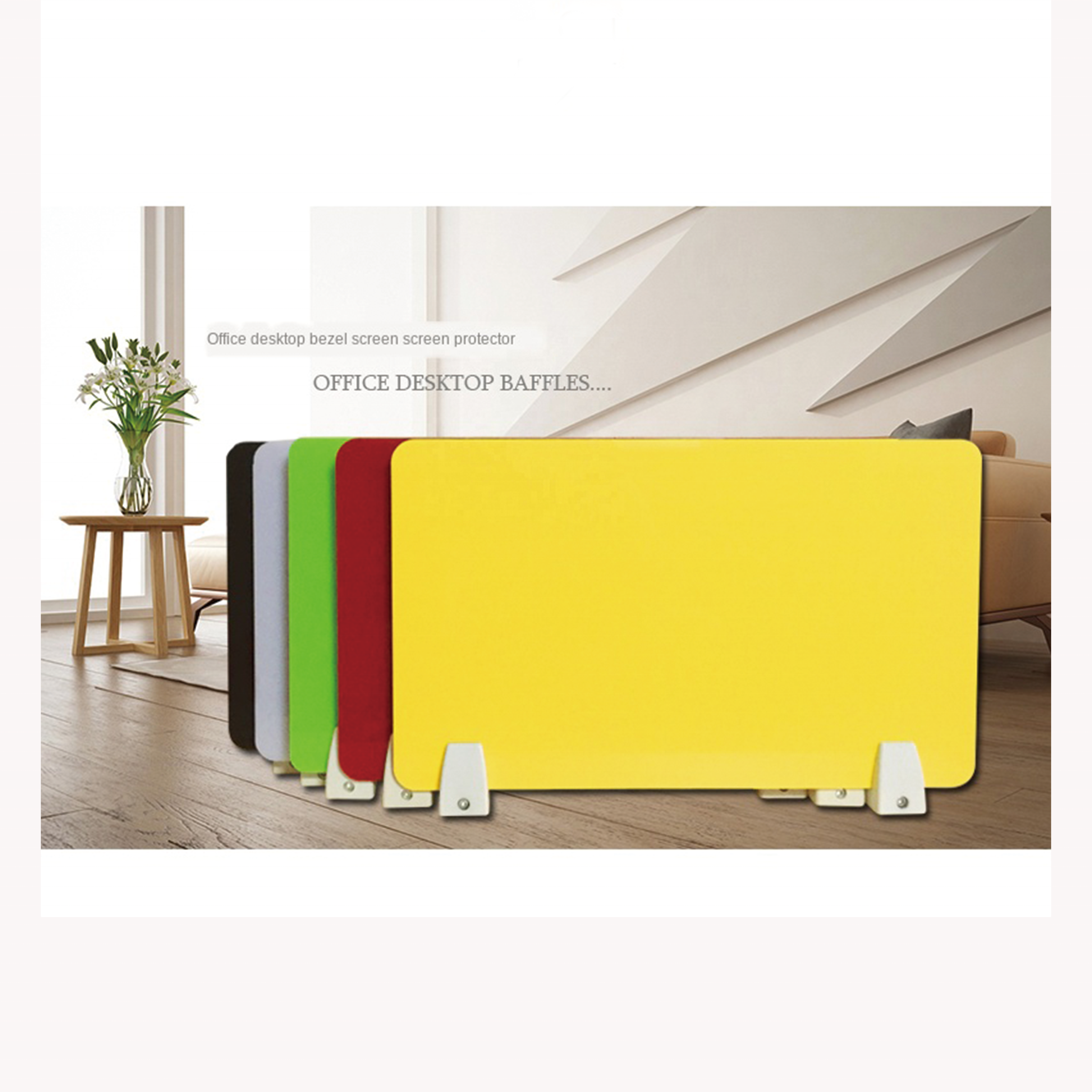 Оптовая продажа, регулируемый держатель для экрана с защитой от распыления, акриловый зажим для перегородки