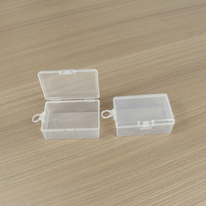 Transparent Plastic <b>Storage</b> <b>Box</b> Rectangle 8x5.4x3cm With Flip Top And Round Hole Lock For <b>Small</b> Parts And Sample <b>Storage</b> - Product Image 1