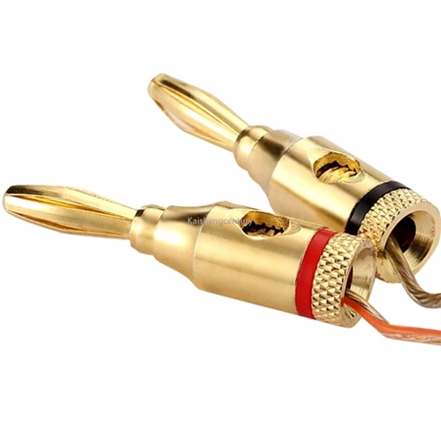 Manufacturer hot selling 4mm Gold Plated Banana Plug Audio Speaker Socket Cable Connector Power Amplifier Connectors