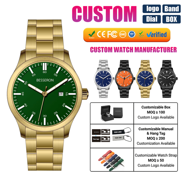 Custom logo Invic Men's Quartz Watch with Stainless Steel Band Casual Fashion 43mm Diameter Dial Custom Supplier Dicret Sale