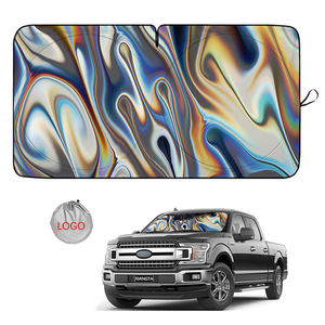 Parasol cromado para ventana de coche, sombrilla plegable de poliéster con protección UV, regalo para coche - Product Image 5