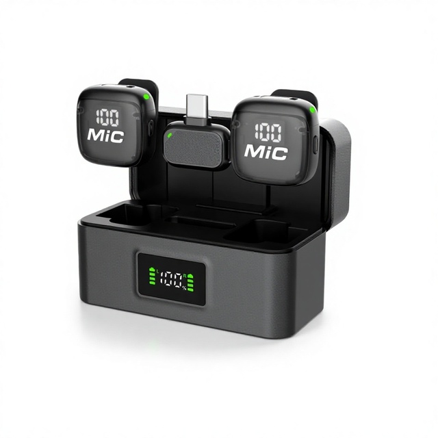 Cross-border MIC3 Wireless Collar Clip Microphone Dual Microphone Magnetic Suction Long Endurance Mini AI Noise Microphone