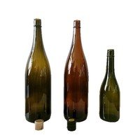 Glazen rode wijnfles leeg kurk verzegeld 500ml 750ml fruitwijn/huisgemaakte likeur barartikelen groothandel wijn rode wijn lege fles