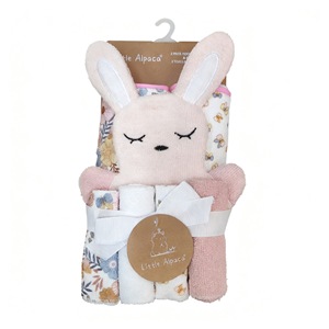 Ensemble <span class=keywords><strong>de</strong></span> 7 serviettes <span class=keywords><strong>de</strong></span> <span class=keywords><strong>bain</strong></span> pour <span class=keywords><strong>bébé</strong></span> |   <span class=keywords><strong>Serviette</strong></span> à capuche brodée en microfibre SugarHome + <span class=keywords><strong>Serviette</strong></span> pour le visage + Gants pour nouveau-né et tout-petit - Product Image 3