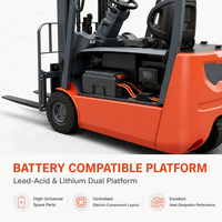 Forklift Listrik Roda Tiga TLD SH Grosir, Pusat Beban 500mm, Angkat 3000mm, Panjang 1800mm, Lebar 990mm, Opsional Tiang Bebas Beban Penuh