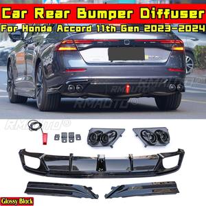 Kit de Carrocería para Honda Accord 11.ª Generación 2023-2024, Divisor de Parachoques Trasero, Estilo Deportivo, Negro Brillante, Accesorios para Automóviles - Product Image 1