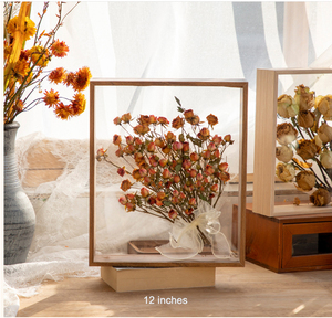 Wood Photo Frames Table Wall Decor Double Sided acrylic specimen photo frame plant herbarium dried pressed flowers for resin