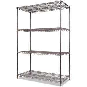 Alera ALESW504824BA Kit d'étagères métalliques, design moderne pliable en métal et plastique pour le rangement de la cuisine ou du garage, noir anthracite - Product Image 5