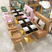Ensemble de meubles pour restaurant moderne, cadre en bois, stand, table à manger, chaise pour cantine, café, hôtels, salons, usine