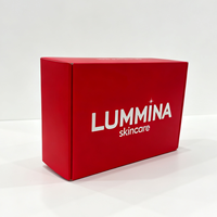 Boîtes d'expédition en papier ondulé rouge personnalisées avec logo pour produits de soin de la peau