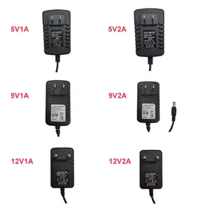 Portable Wall-mount 5V1A 5V2A 9V1A 9V2A 12V1A 12V2A 5.5*2.5MM Ac To Dc Power Adapter Supply Charger